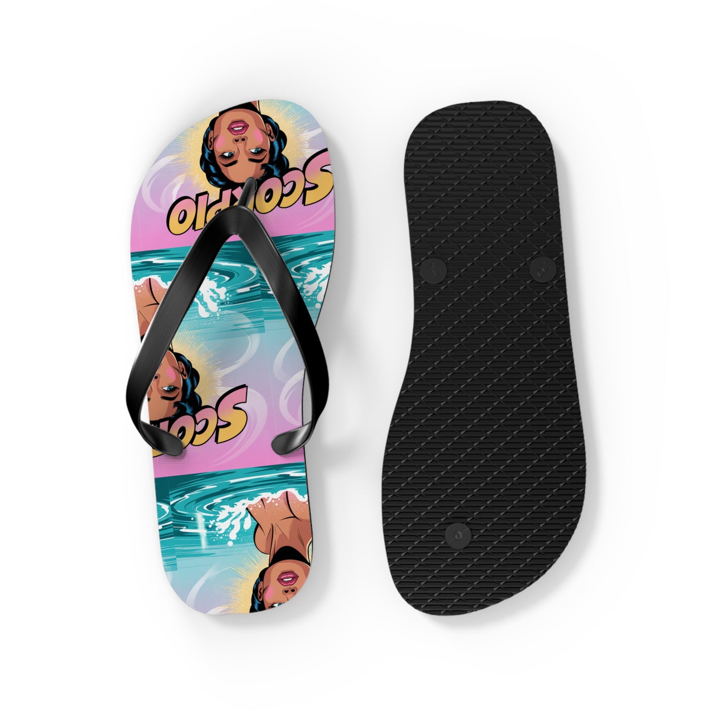 ‘Scorpio’ Zodiac Flops | Fun Beach Sandals, Astrology Gifts