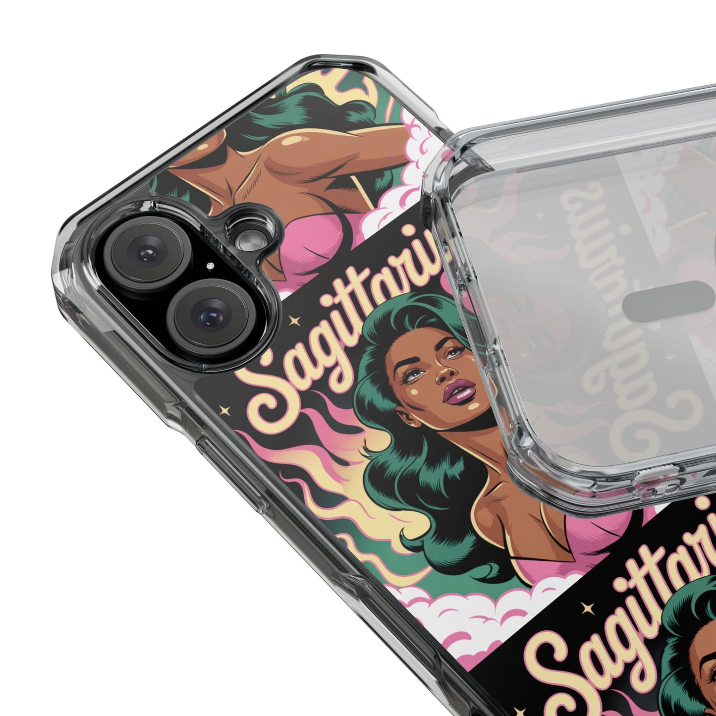 Sagittarius Zodiac Phone Case, MagSafe Magnetic Clear Impact Cases for Astrology Lovers