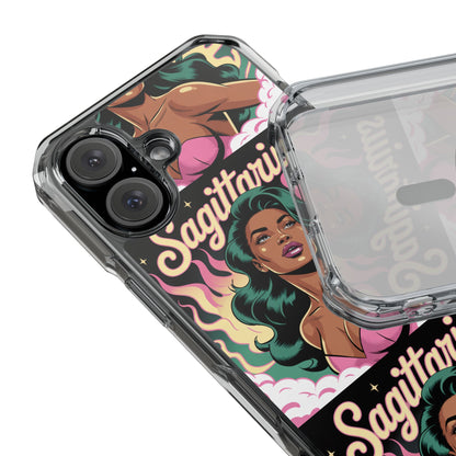 Sagittarius Zodiac Phone Case, MagSafe Magnetic Clear Impact Cases for Astrology Lovers