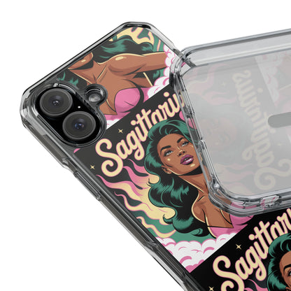 Sagittarius Zodiac Phone Case, MagSafe Magnetic Clear Impact Cases for Astrology Lovers