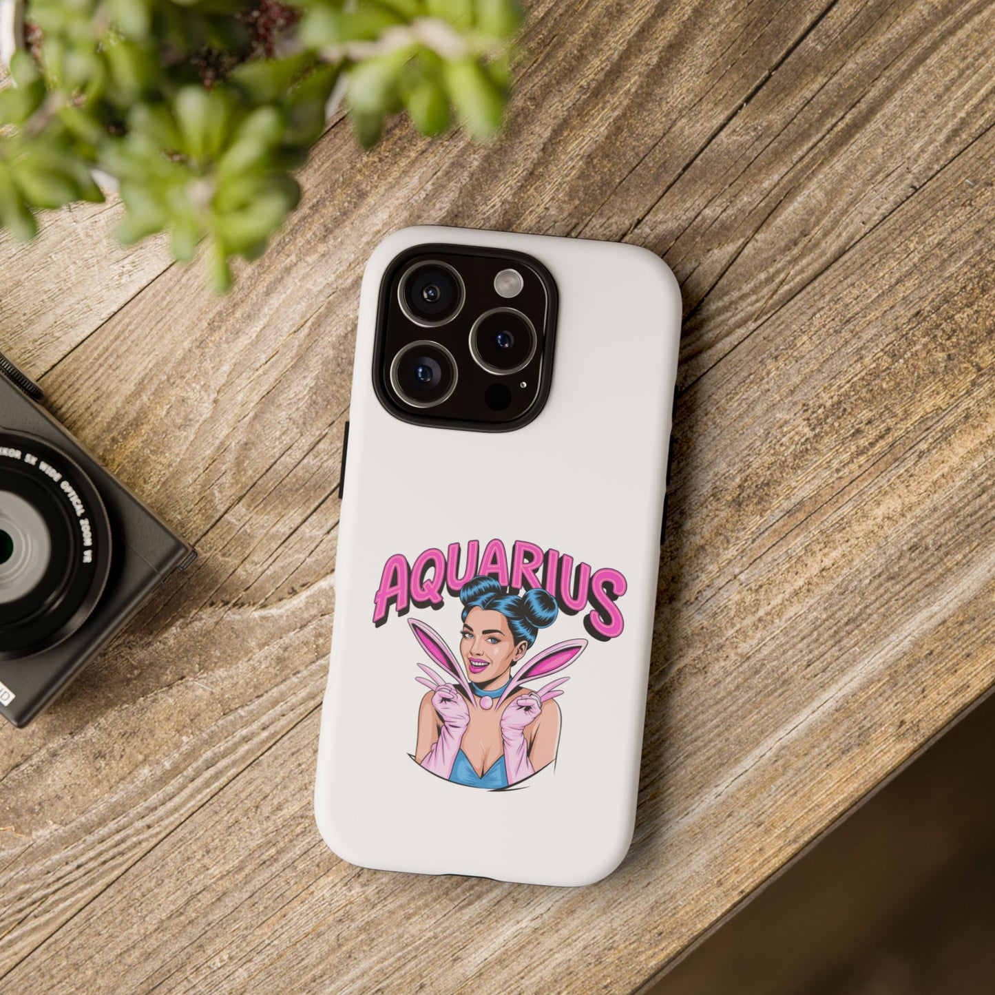 “AQUARIUS” Phone Case with Retro Look