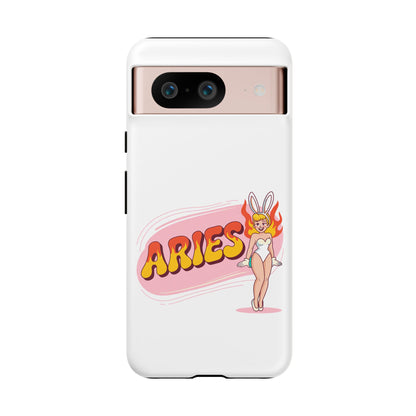 “ARIES” Cute Bunny Phone Case, Tough Phone Cover, Retro Style Case