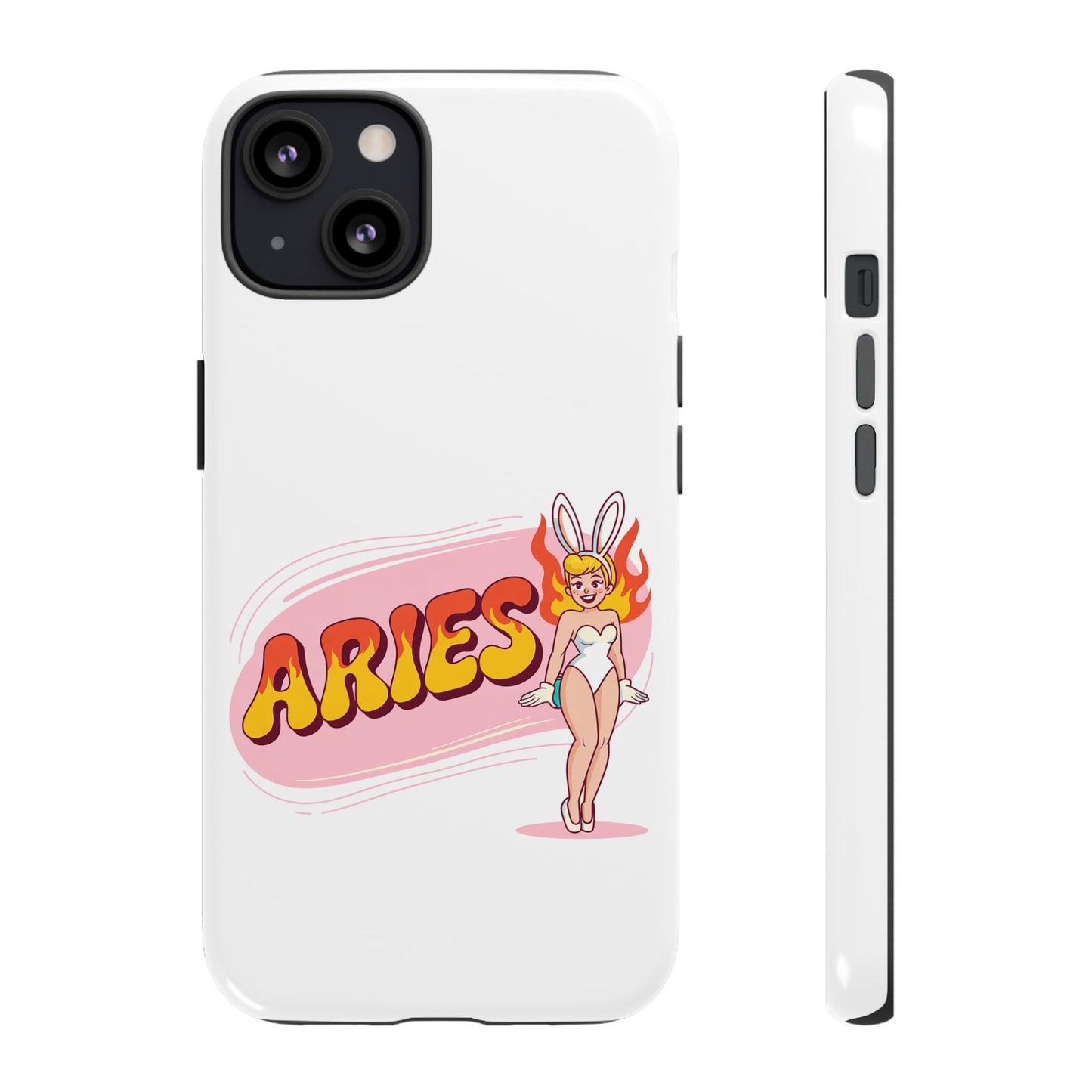 “ARIES” Cute Bunny Phone Case, Tough Phone Cover, Retro Style Case