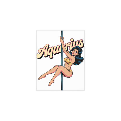 Aquarius Silk Poster, Zodiac Wall Art