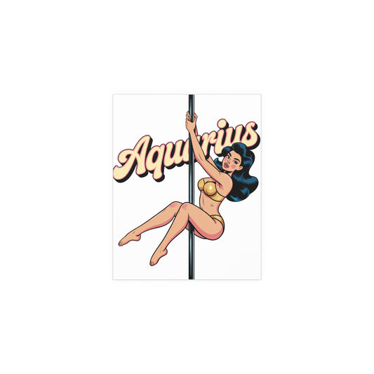 Aquarius Silk Poster, Zodiac Wall Art