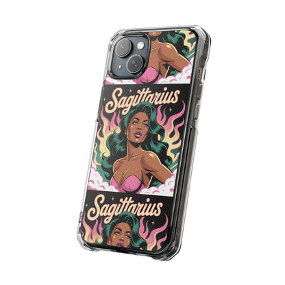 Sagittarius Zodiac Phone Case, MagSafe Magnetic Clear Impact Cases for Astrology Lovers