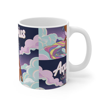Aquarius Zodiac Mug, Horoscope Cup, Astrology Gift