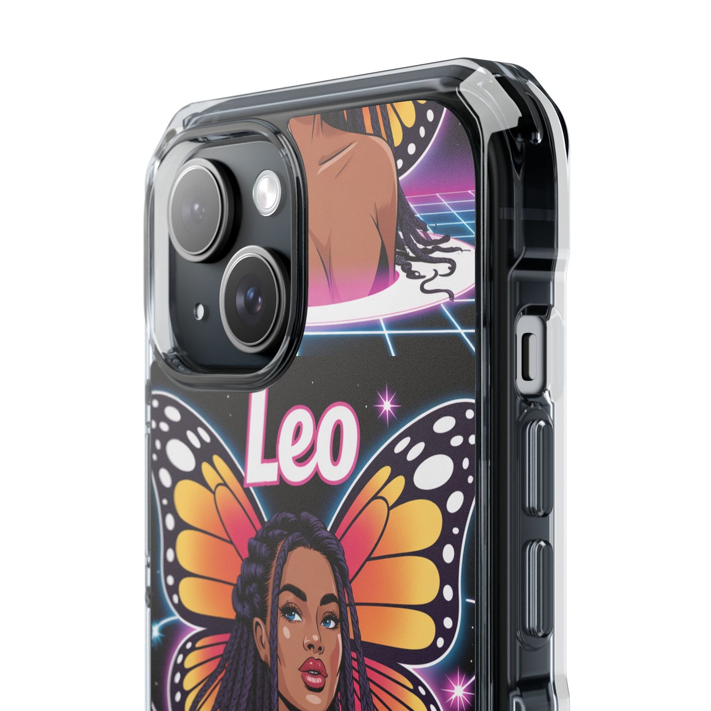 Leo Vibrant Zodiac MagSafe magnetic Phone Case | Butterfly Design