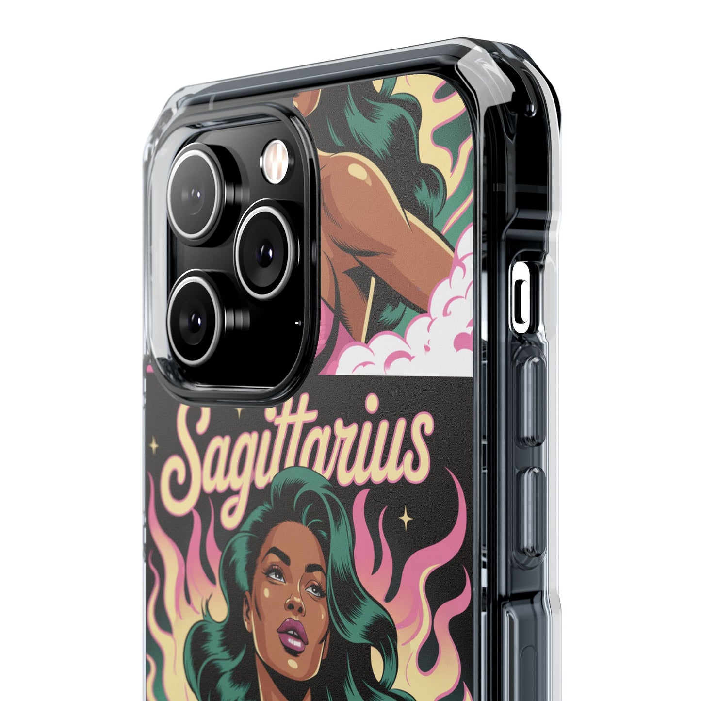 Sagittarius Zodiac Phone Case, MagSafe Magnetic Clear Impact Cases for Astrology Lovers
