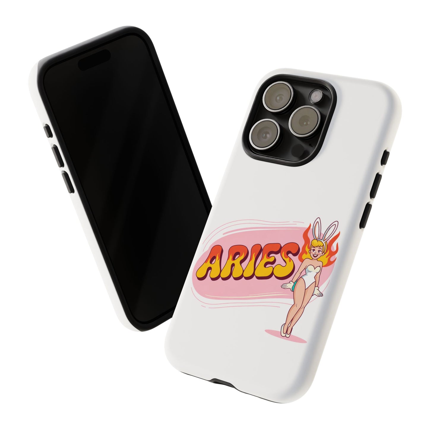 “ARIES” Cute Bunny Phone Case, Tough Phone Cover, Retro Style Case