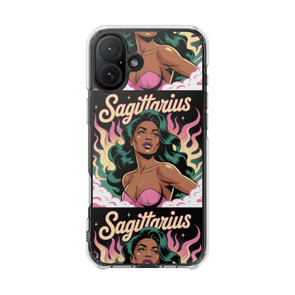 Sagittarius Zodiac Phone Case, MagSafe Magnetic Clear Impact Cases for Astrology Lovers