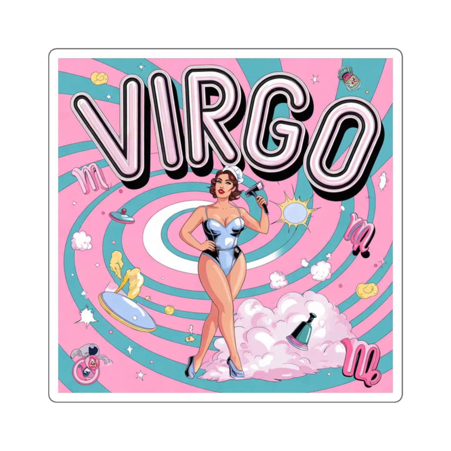 Virgo Square Stickers | Zodiac Stickers for Astrology Lovers