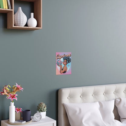 Capricorn Silk Poster, Zodiac Wall Art