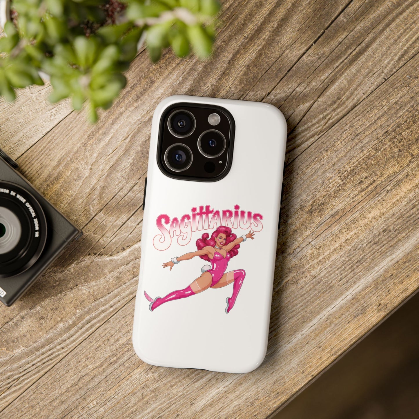 “Sagittarius” phone case Pink Dollar Bill Woman Bunny Costume