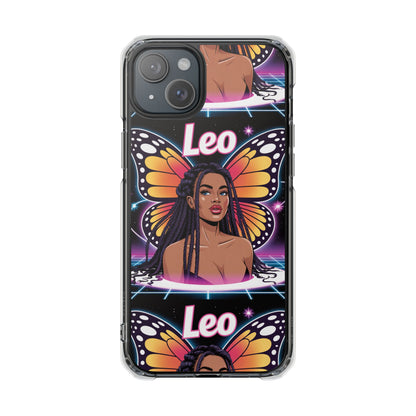 Leo Vibrant Zodiac MagSafe magnetic Phone Case | Butterfly Design