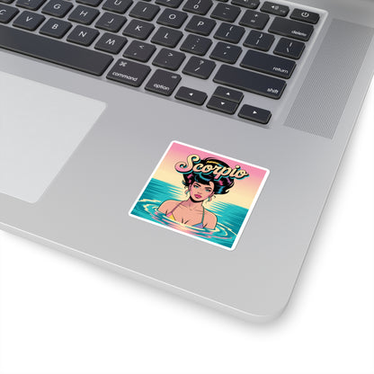 Scorpio Zodiac Square Stickers, Horoscope Stickers