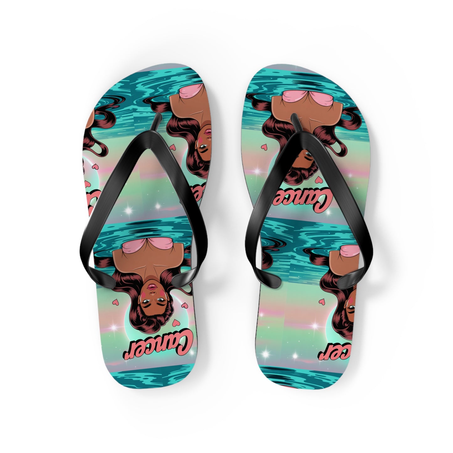 Zodiac ‘CANCER’ Beach Flip Flops - Summer Sandals
