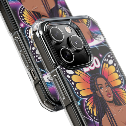 Leo Vibrant Zodiac MagSafe magnetic Phone Case | Butterfly Design