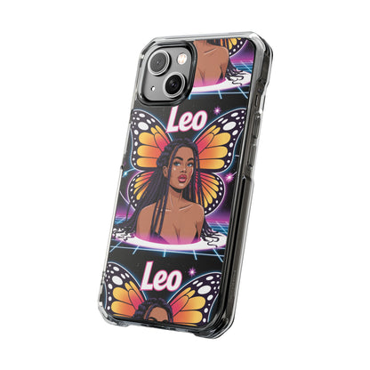 Leo Vibrant Zodiac MagSafe magnetic Phone Case | Butterfly Design