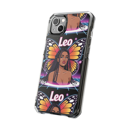 Leo Vibrant Zodiac MagSafe magnetic Phone Case | Butterfly Design
