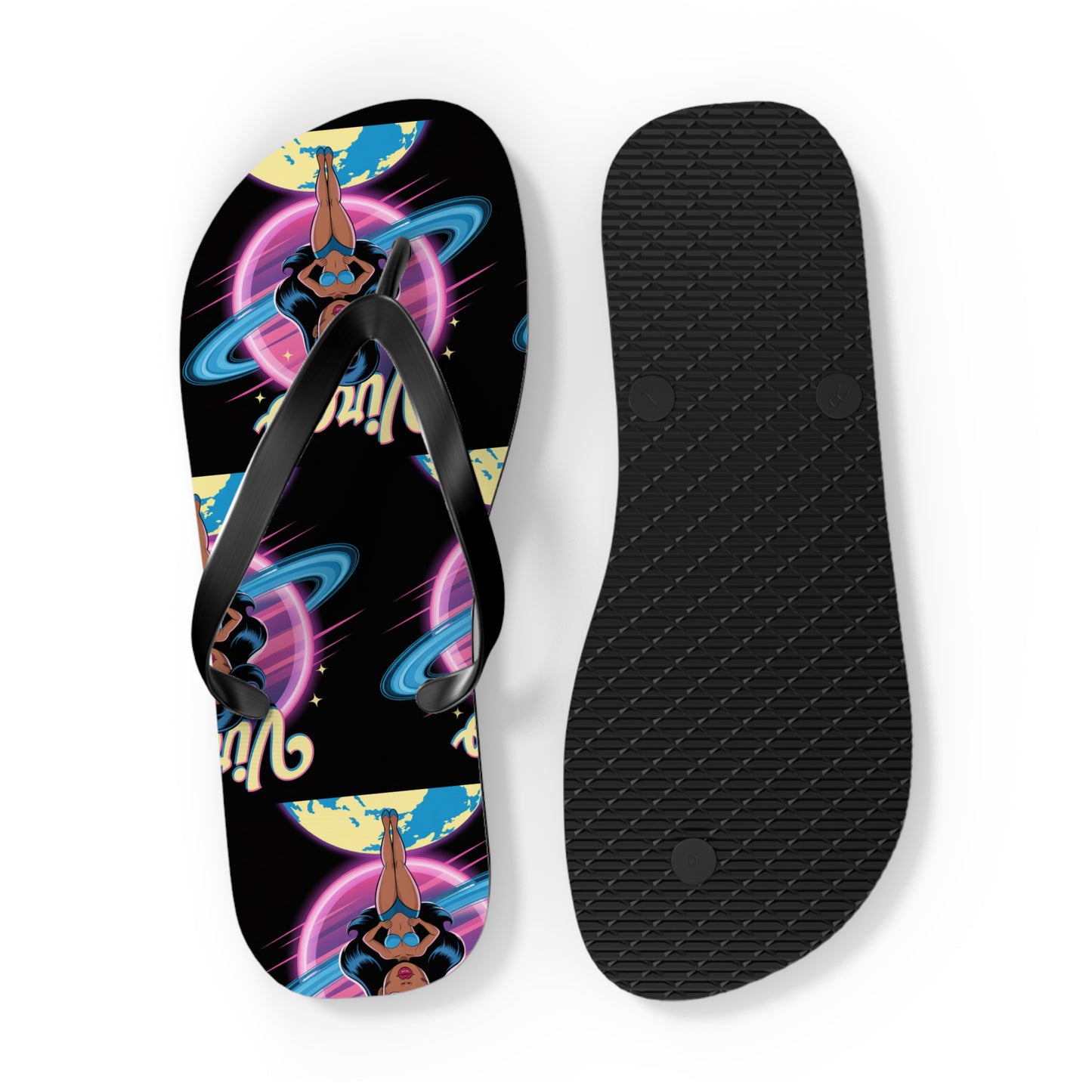‘VIRGO’ Cosmic Flip Flops, Beach Footwear, Summer Sandals