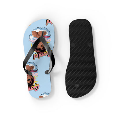 ‘GEMINI’ Graphic Flip Flops, Summer Footwear, Vacation Sandals