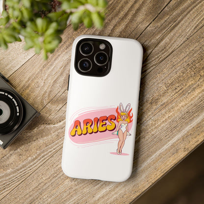 “ARIES” Cute Bunny Phone Case, Tough Phone Cover, Retro Style Case