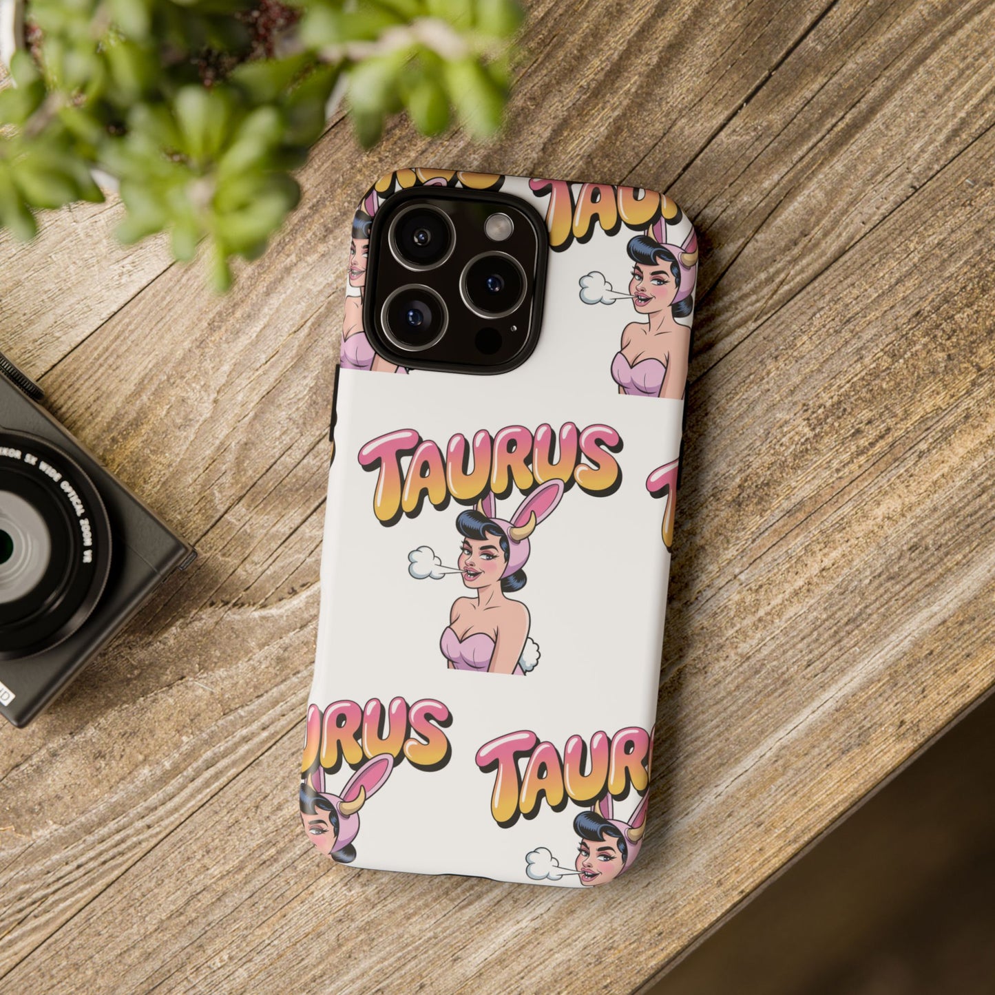 Stylish “Taurus” Phone Case, Cartoon Design