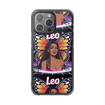 Leo Vibrant Zodiac MagSafe magnetic Phone Case | Butterfly Design