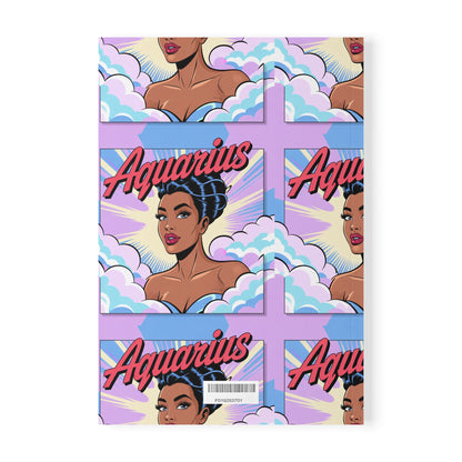 Air sign ✨ Aquarius Themed Softcover Notebook, Zodiac journal