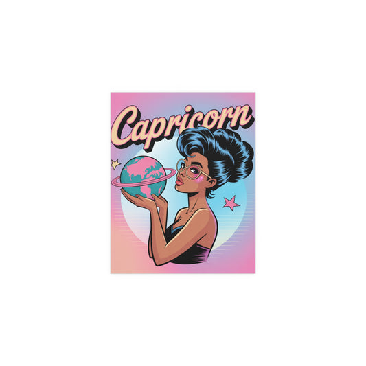 Capricorn Silk Poster, Zodiac Wall Art