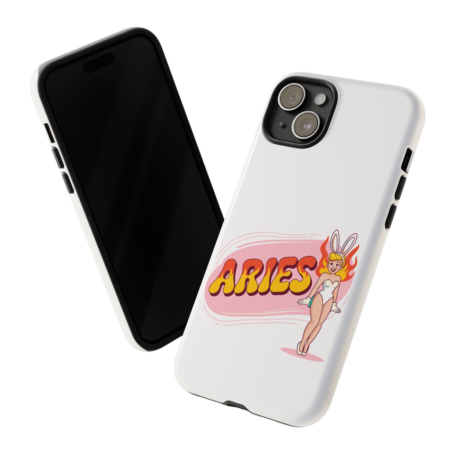 “ARIES” Cute Bunny Phone Case, Tough Phone Cover, Retro Style Case