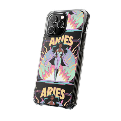 Aries MagSafe Phone Case, Clear Impact Case for Astrology Lovers