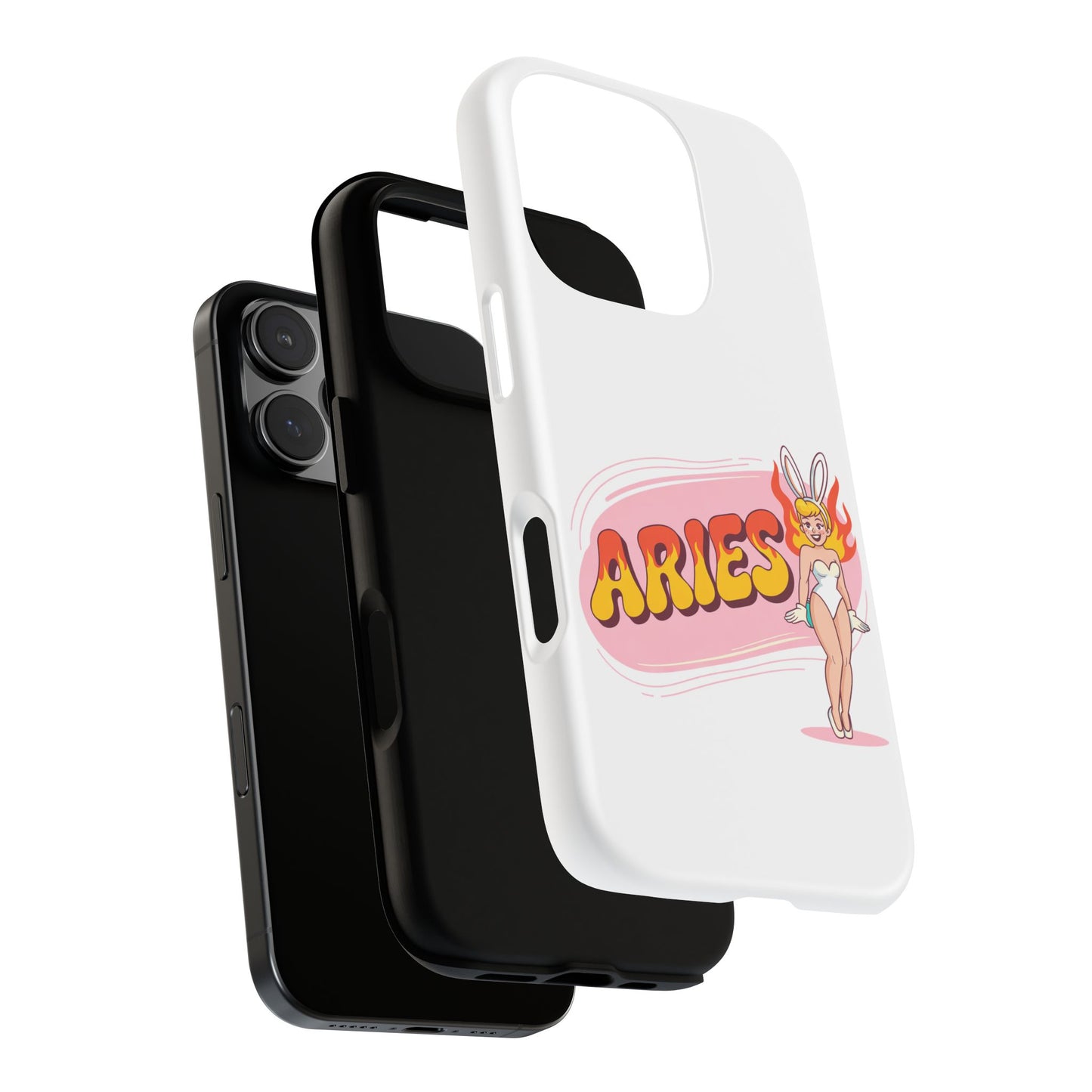 “ARIES” Cute Bunny Phone Case, Tough Phone Cover, Retro Style Case