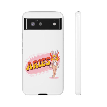 “ARIES” Cute Bunny Phone Case, Tough Phone Cover, Retro Style Case