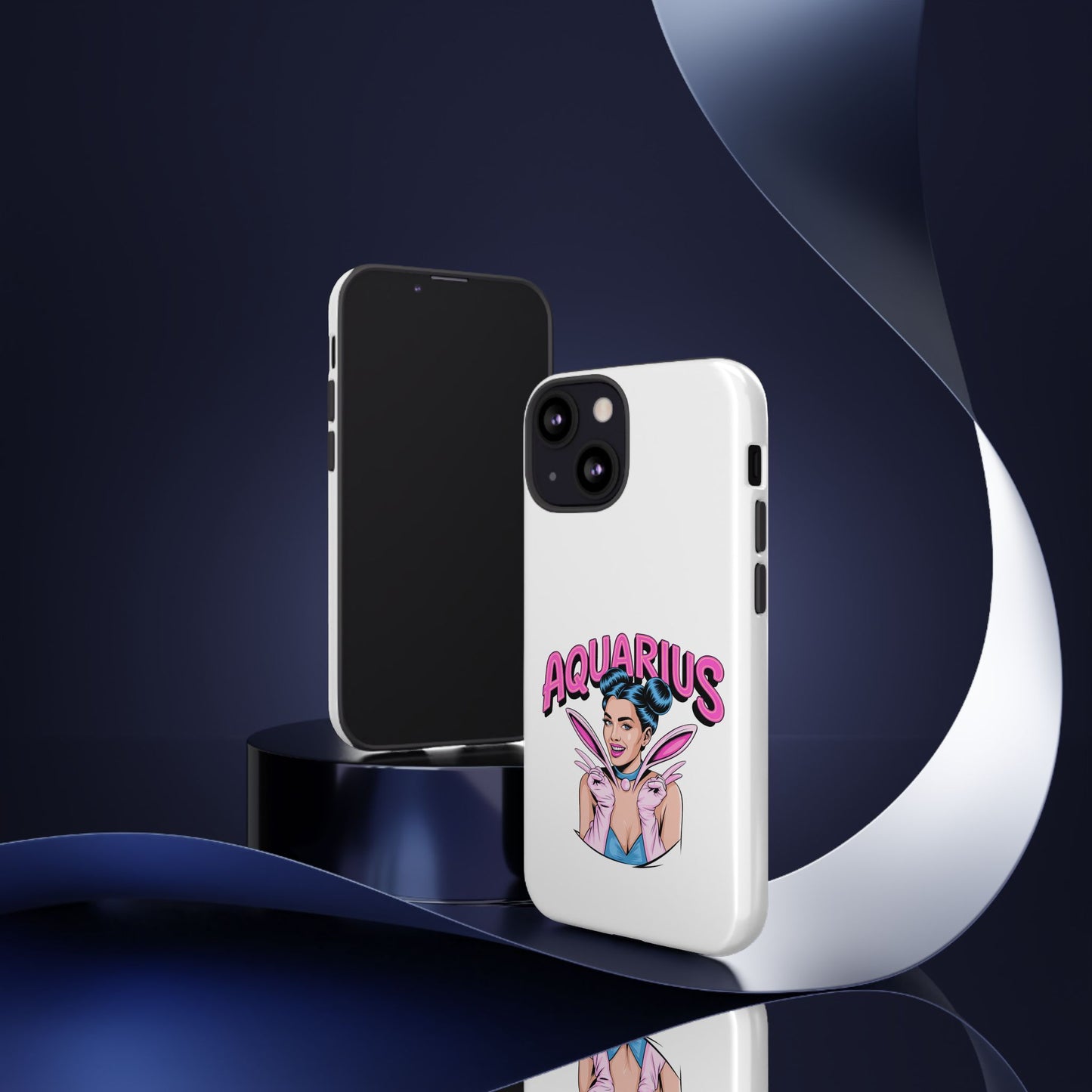 “AQUARIUS” Phone Case with Retro Look
