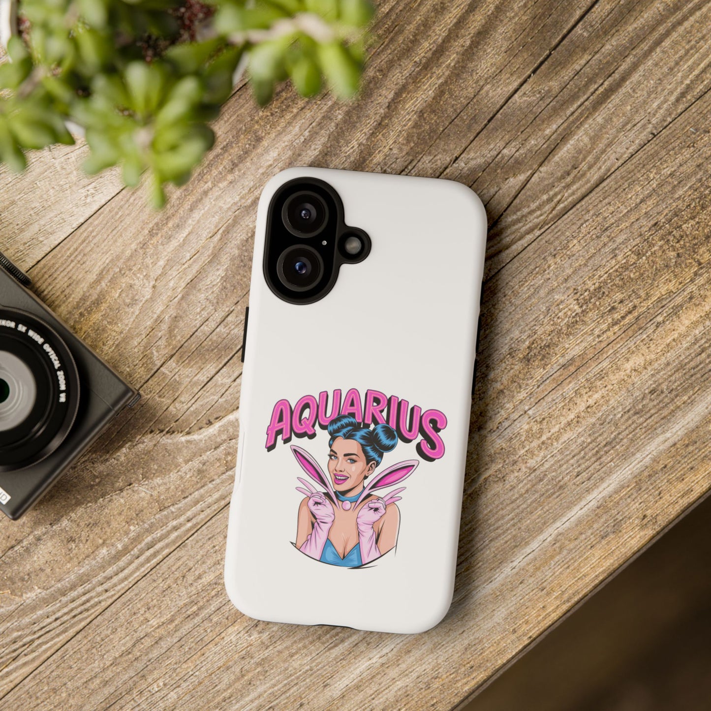 “AQUARIUS” Phone Case with Retro Look