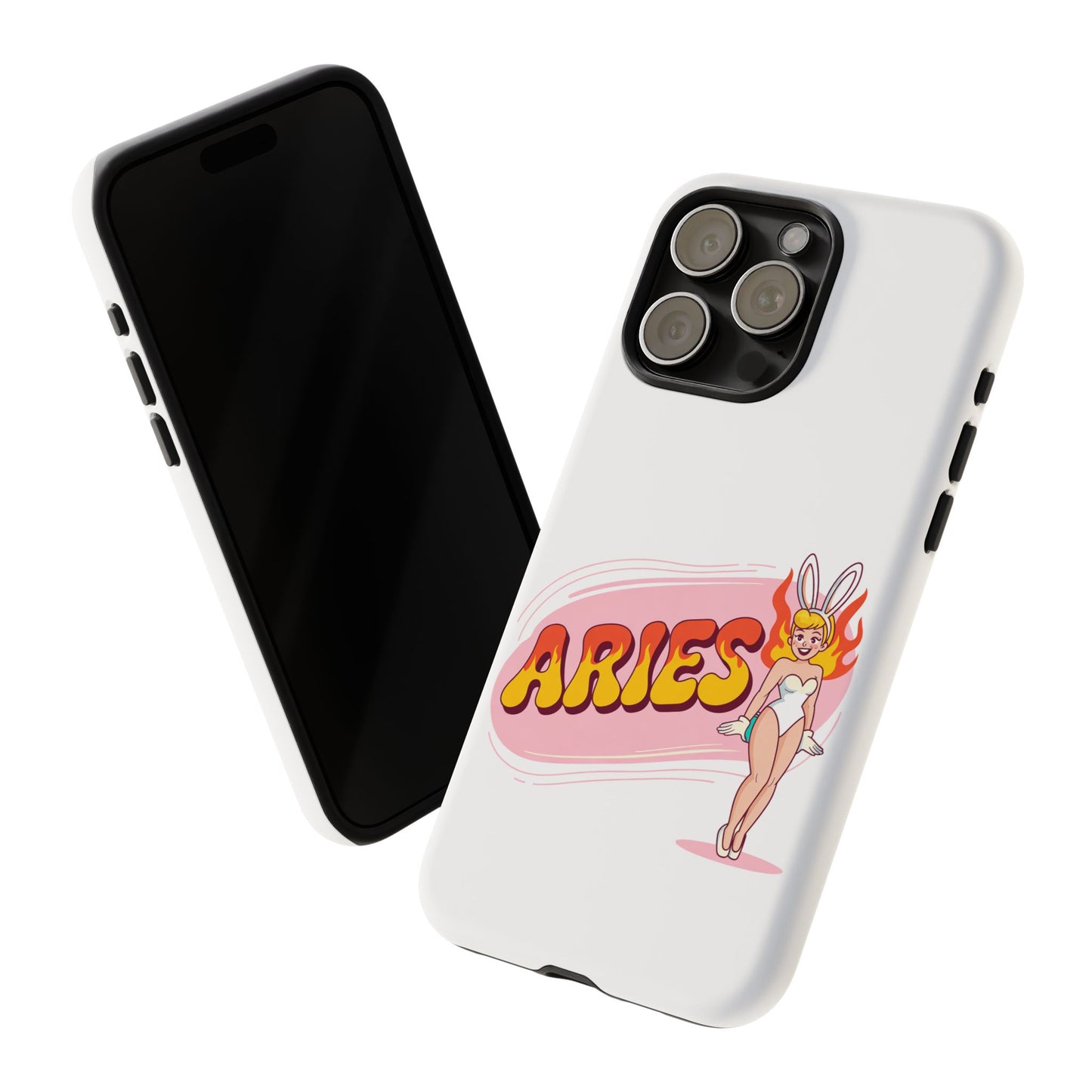 “ARIES” Cute Bunny Phone Case, Tough Phone Cover, Retro Style Case