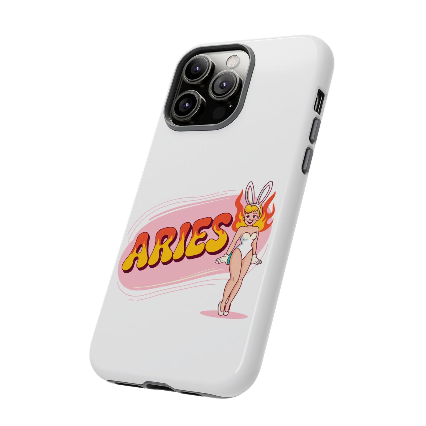 “ARIES” Cute Bunny Phone Case, Tough Phone Cover, Retro Style Case