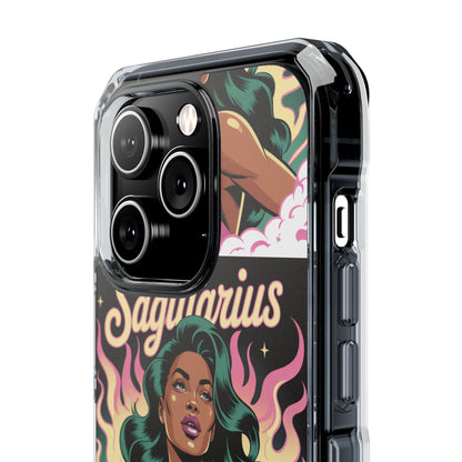 Sagittarius Zodiac Phone Case, MagSafe Magnetic Clear Impact Cases for Astrology Lovers