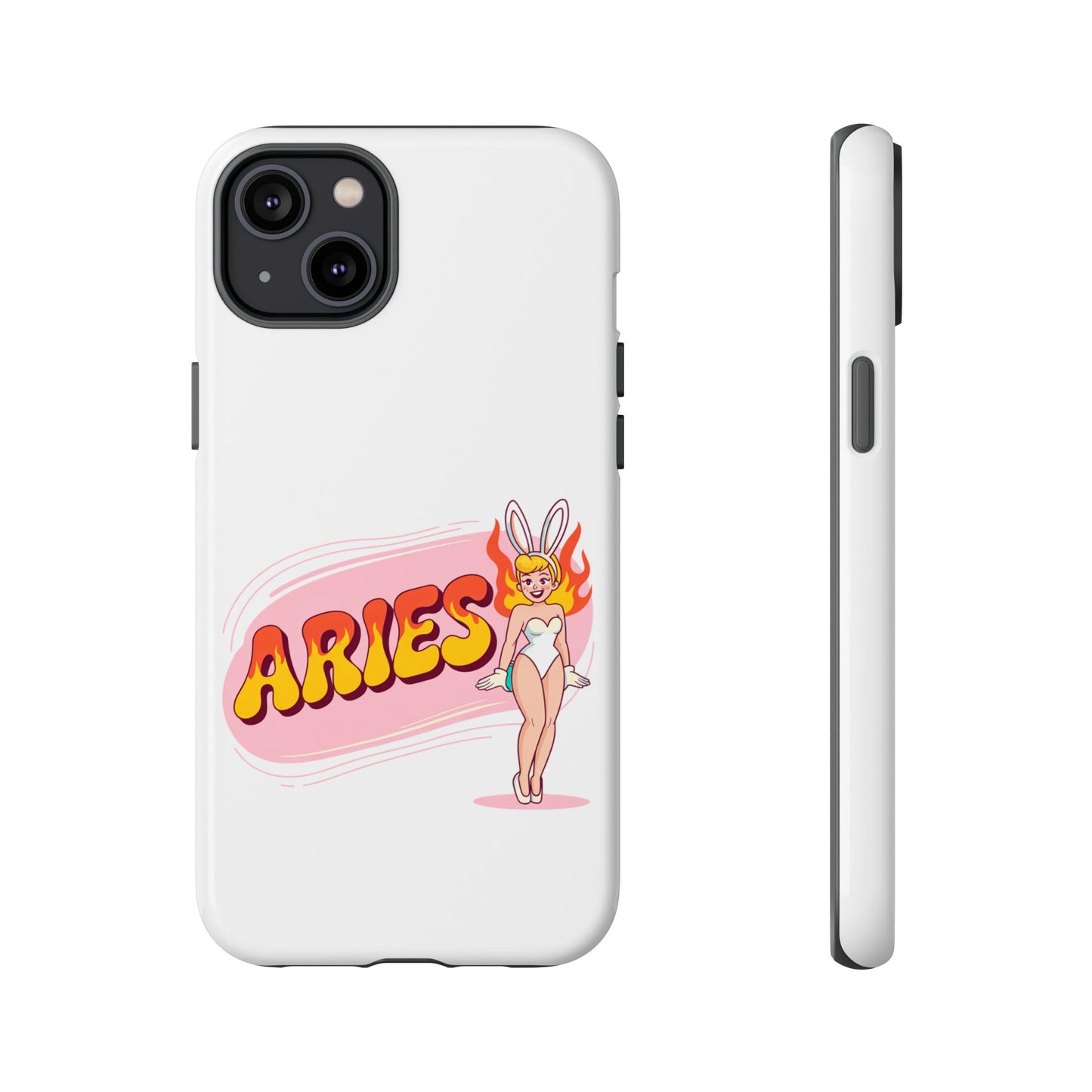 “ARIES” Cute Bunny Phone Case, Tough Phone Cover, Retro Style Case