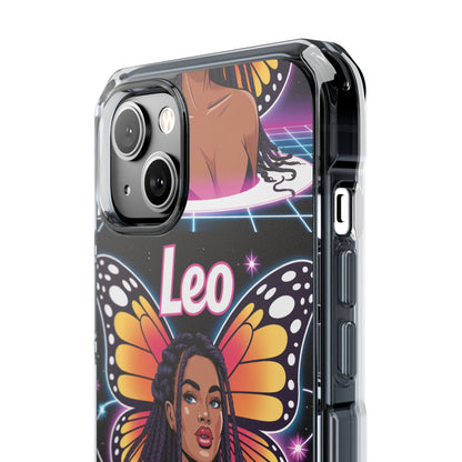 Leo Vibrant Zodiac MagSafe magnetic Phone Case | Butterfly Design