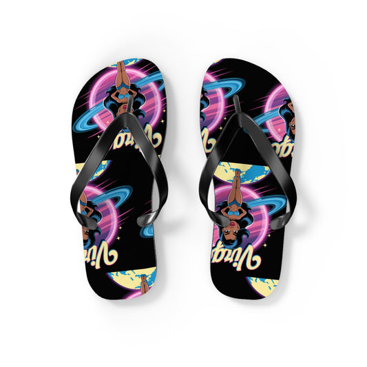 ‘VIRGO’ Cosmic Flip Flops, Beach Footwear, Summer Sandals