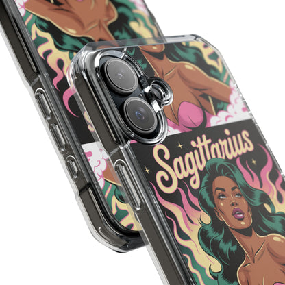 Sagittarius Zodiac Phone Case, MagSafe Magnetic Clear Impact Cases for Astrology Lovers