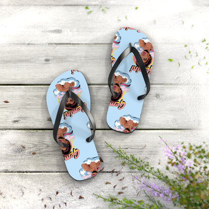 ‘GEMINI’ Graphic Flip Flops, Summer Footwear, Vacation Sandals