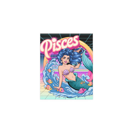 Pisces Silk Poster, Astrology Decor, Zodiac art Print