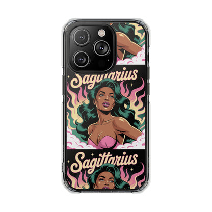 Sagittarius Zodiac Phone Case, MagSafe Magnetic Clear Impact Cases for Astrology Lovers