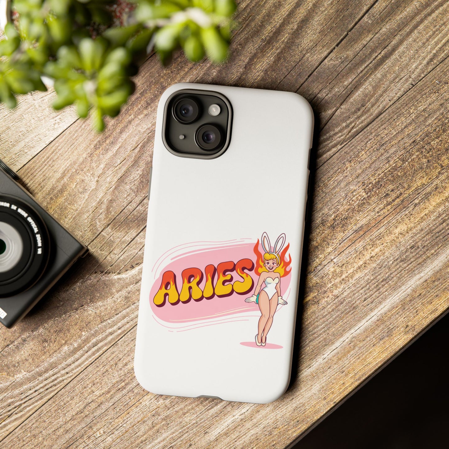 “ARIES” Cute Bunny Phone Case, Tough Phone Cover, Retro Style Case
