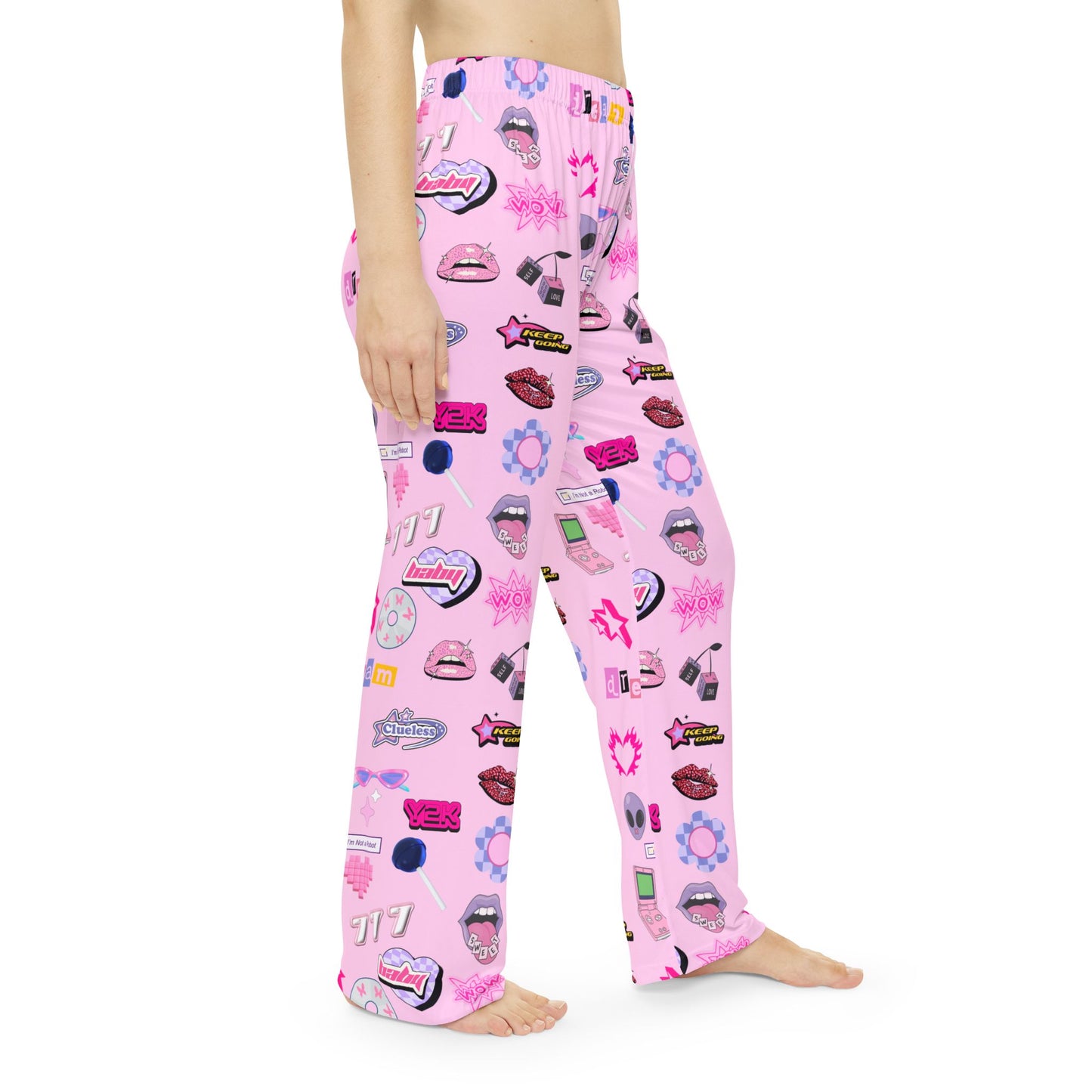Lucky Charm Y2K Lounge Pants in Pink, Women’s sleepwear