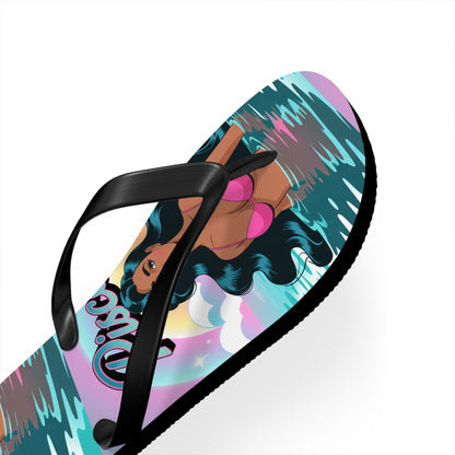 ‘PISCES’ Beach Flip Flops, Summer Footwear